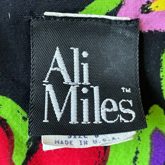 Ali Miles Womens 8 M Full Zip Artsy Whimsical Print Jacket Vintage Maximalist - Picture 2 of 9